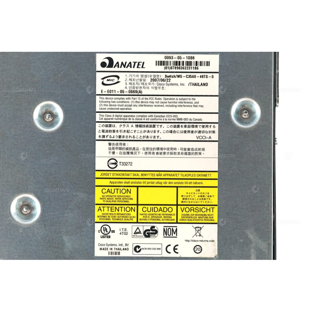 Cisco Catalyst WS-C3560-48TS-S 48x RJ-45 100Mb 4x SFP 1Gb - Ethernet Switch